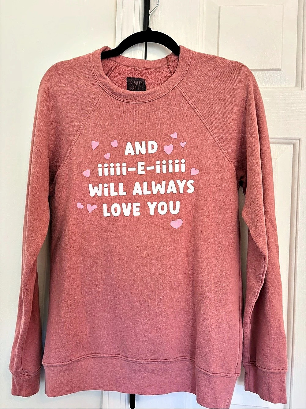 Saturday Morning Pancakes Graphic Sweatshirt in Pink Size Medium Like New